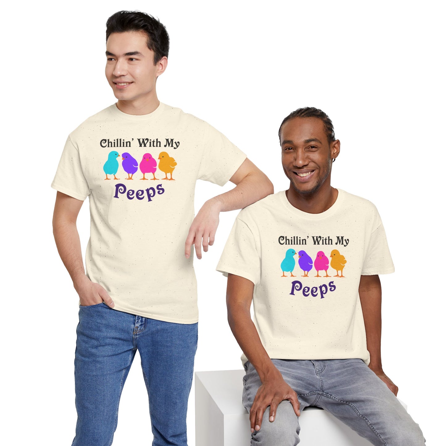 Chillin with My Peeps Easter Unisex T-Shirt by TOOLOUD