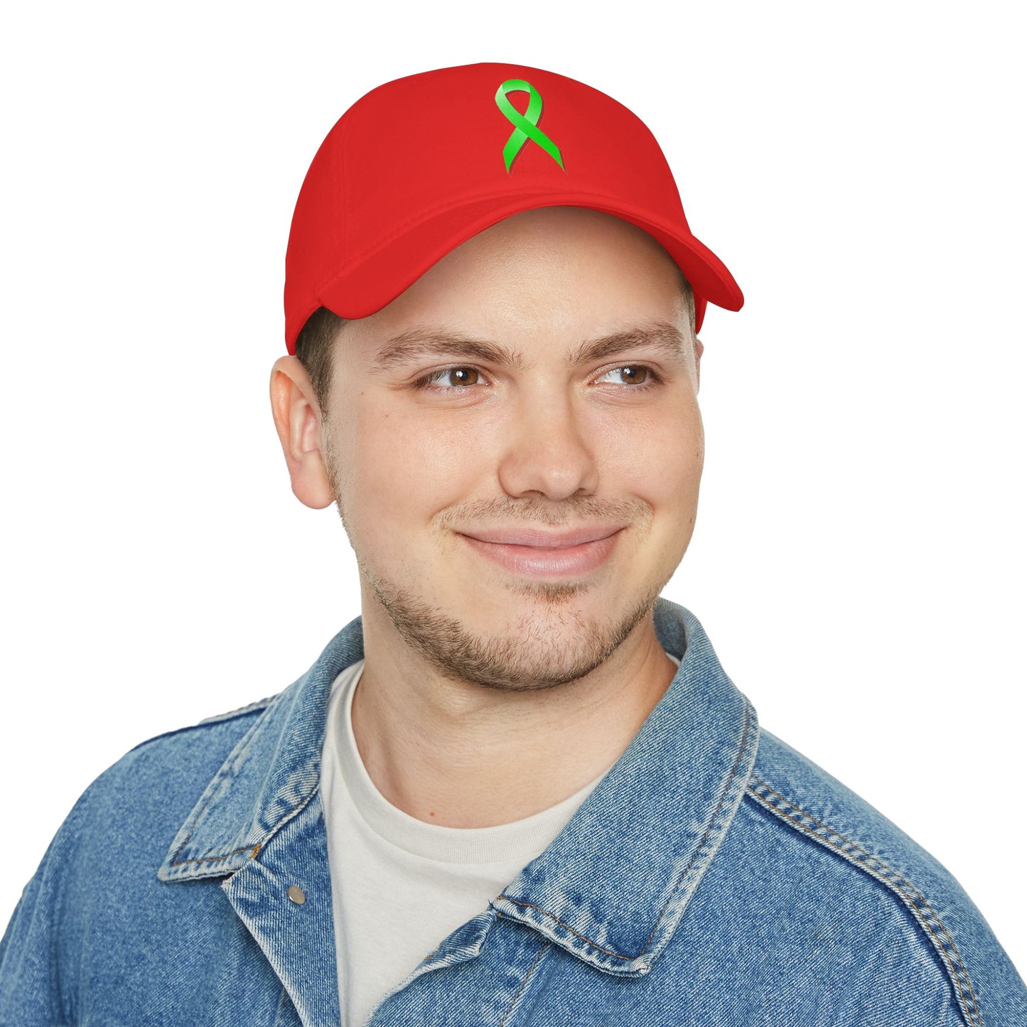 Lyme Disease Awareness Ribbon – Lime Green Adult DTG Baseball Cap Hat by TOOLOUD