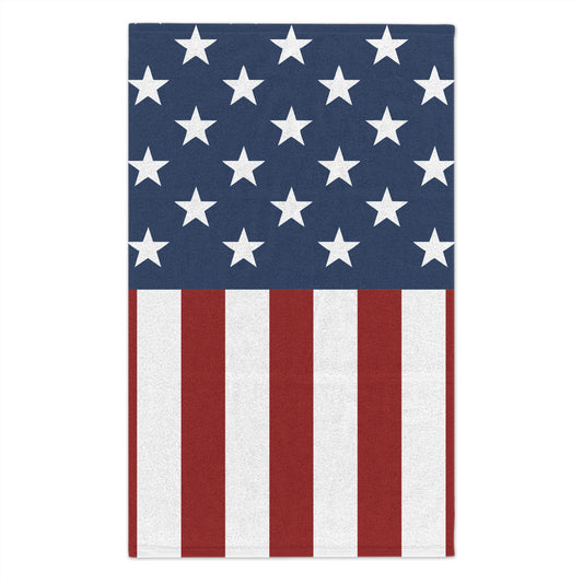 Stars and Stripes American Flag 11" x 18" Dish Fingertip Towel All Over Print by TOOLOUD