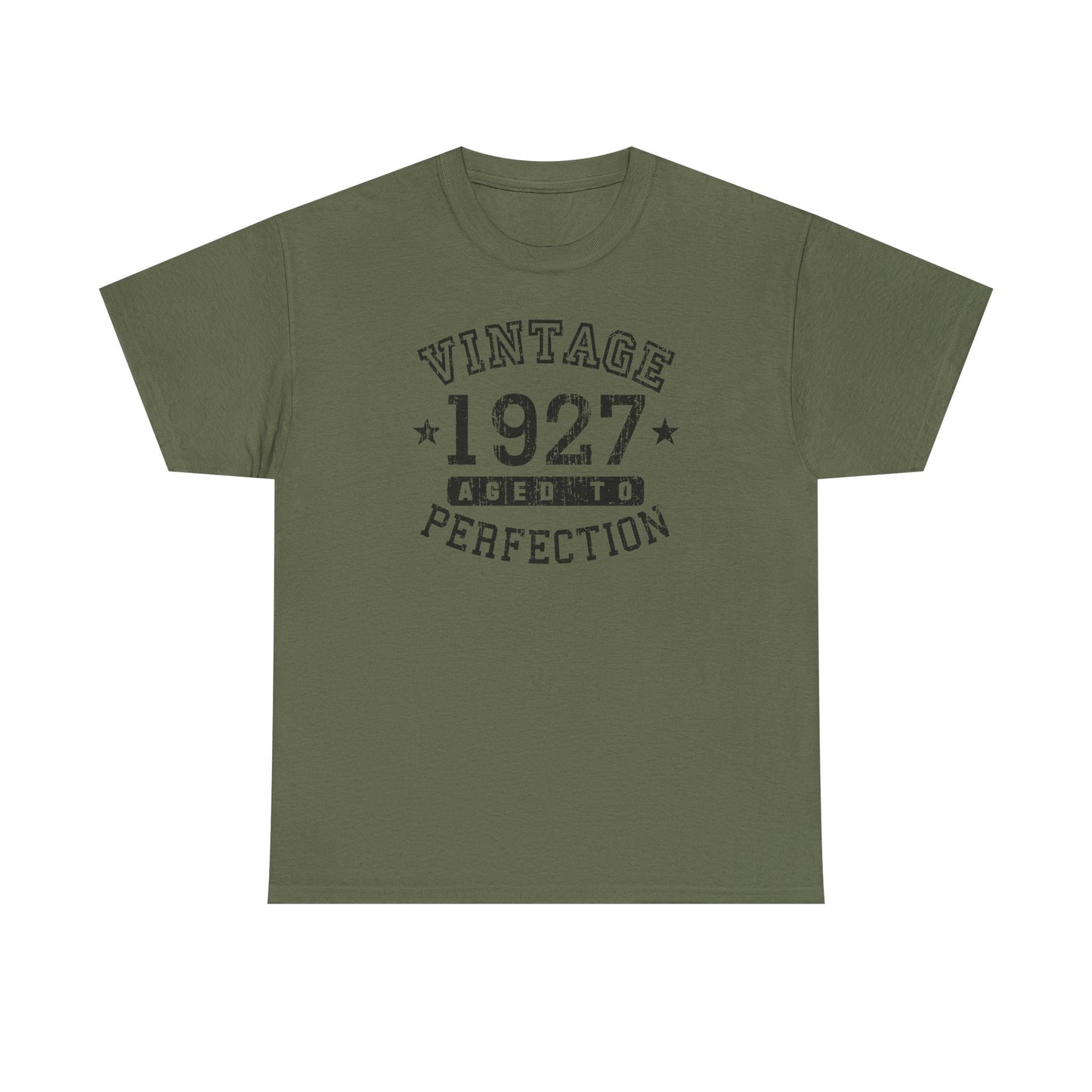 1927 – Adult Unisex Vintage Birth Year Aged to Perfection Birthday T-Shirt by TOOLOUD