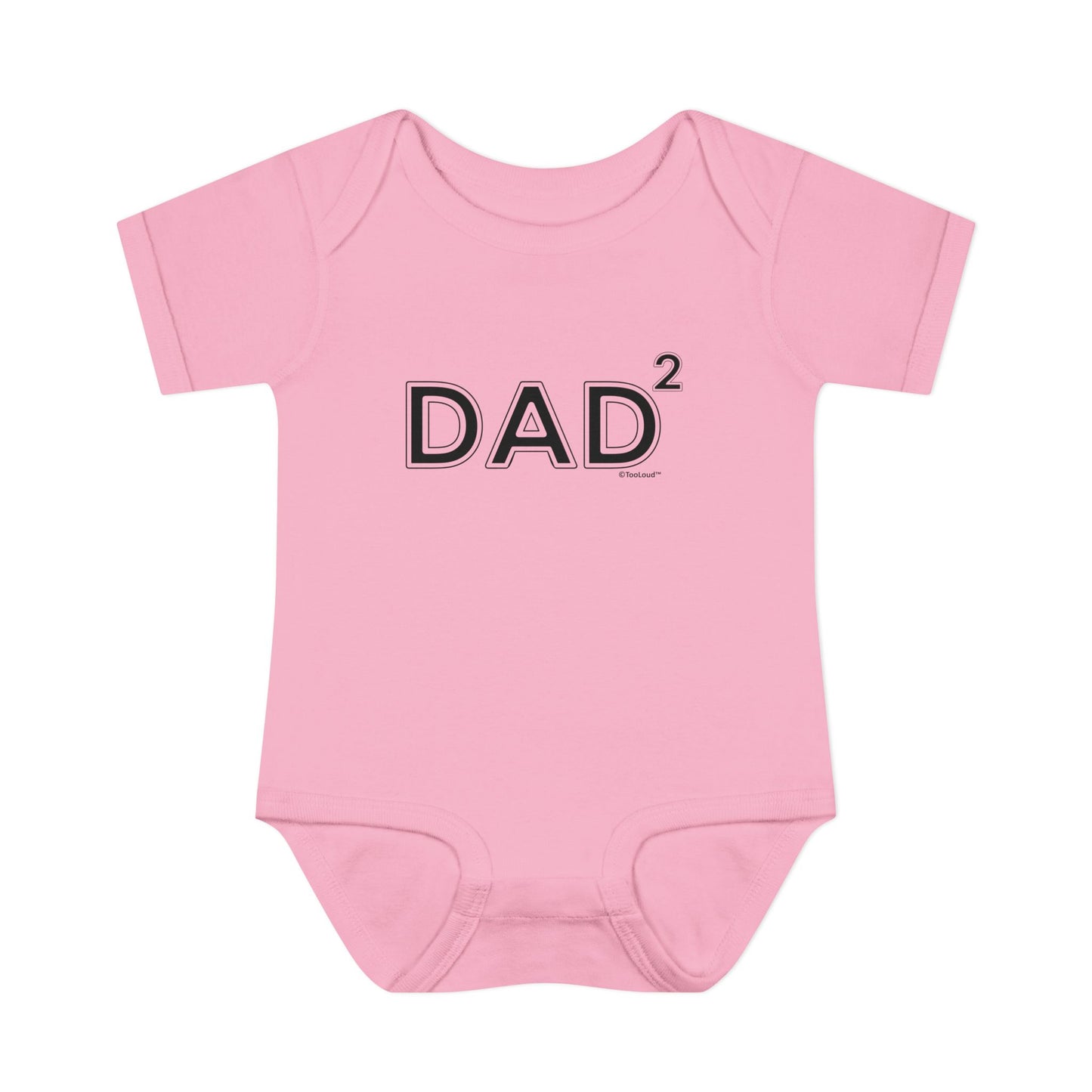 Dad Squared – Dad of Two Baby Romper Bodysuit by TOOLOUD