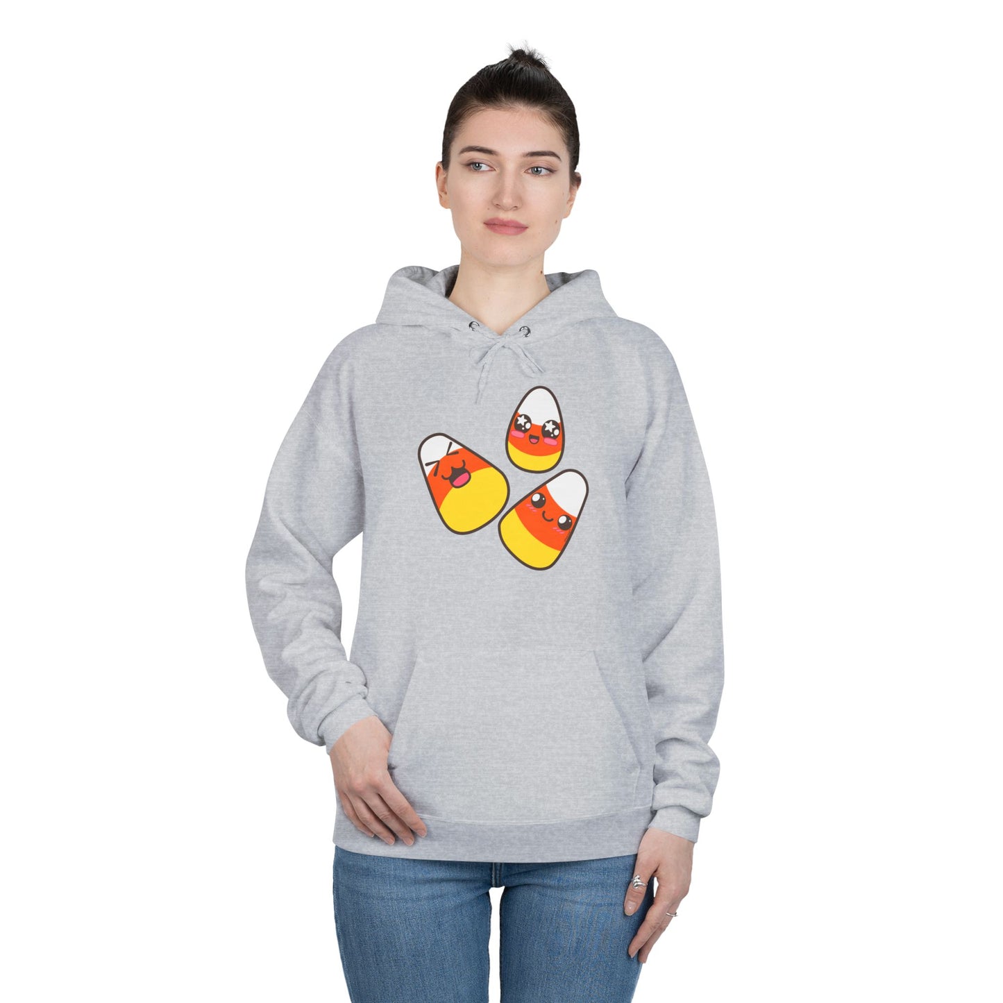 Cute Candy Corn Family Halloween Adult Hoodie Sweatshirt by TOOLOUD