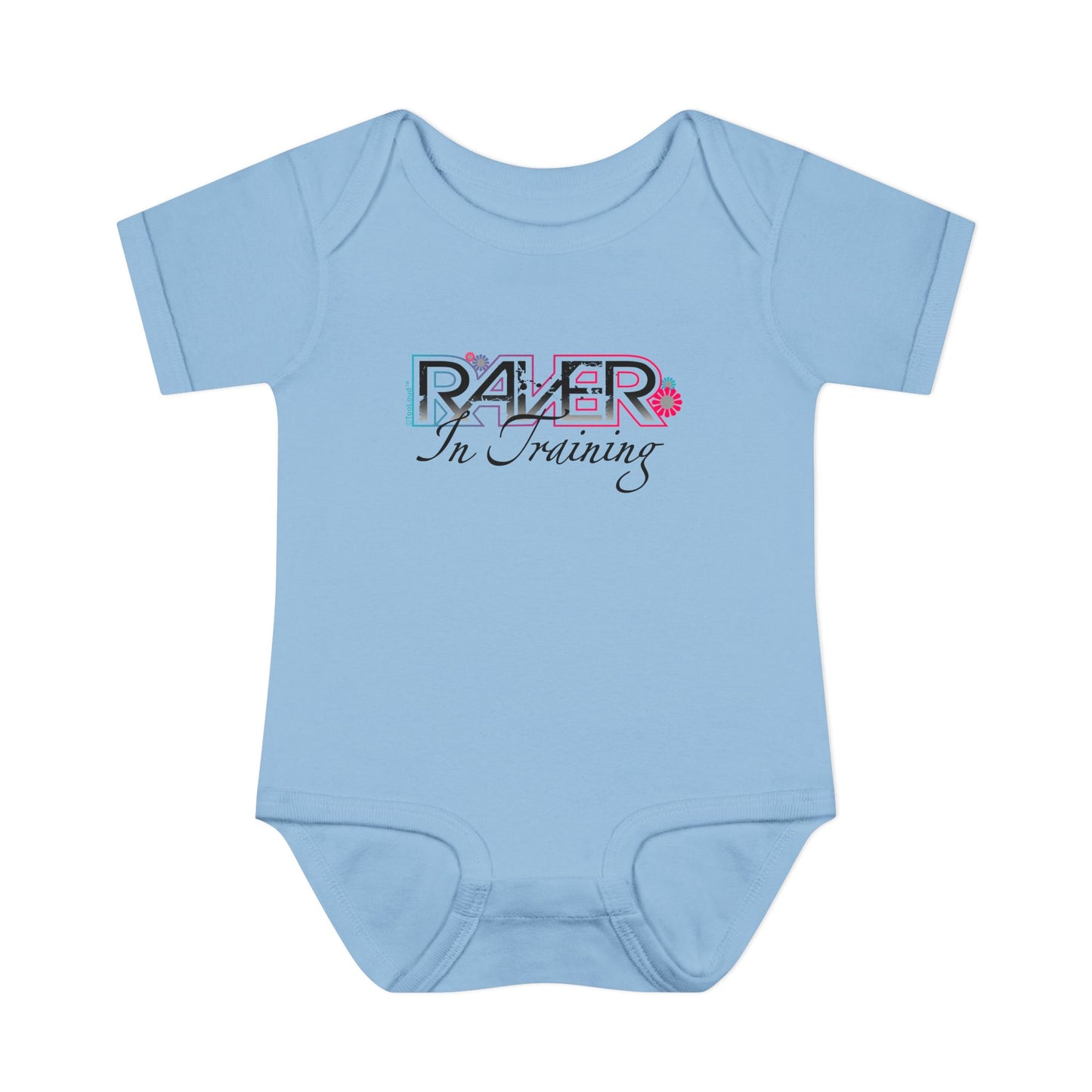 Matching Raver – In Training Baby Romper Bodysuit by TOOLOUD