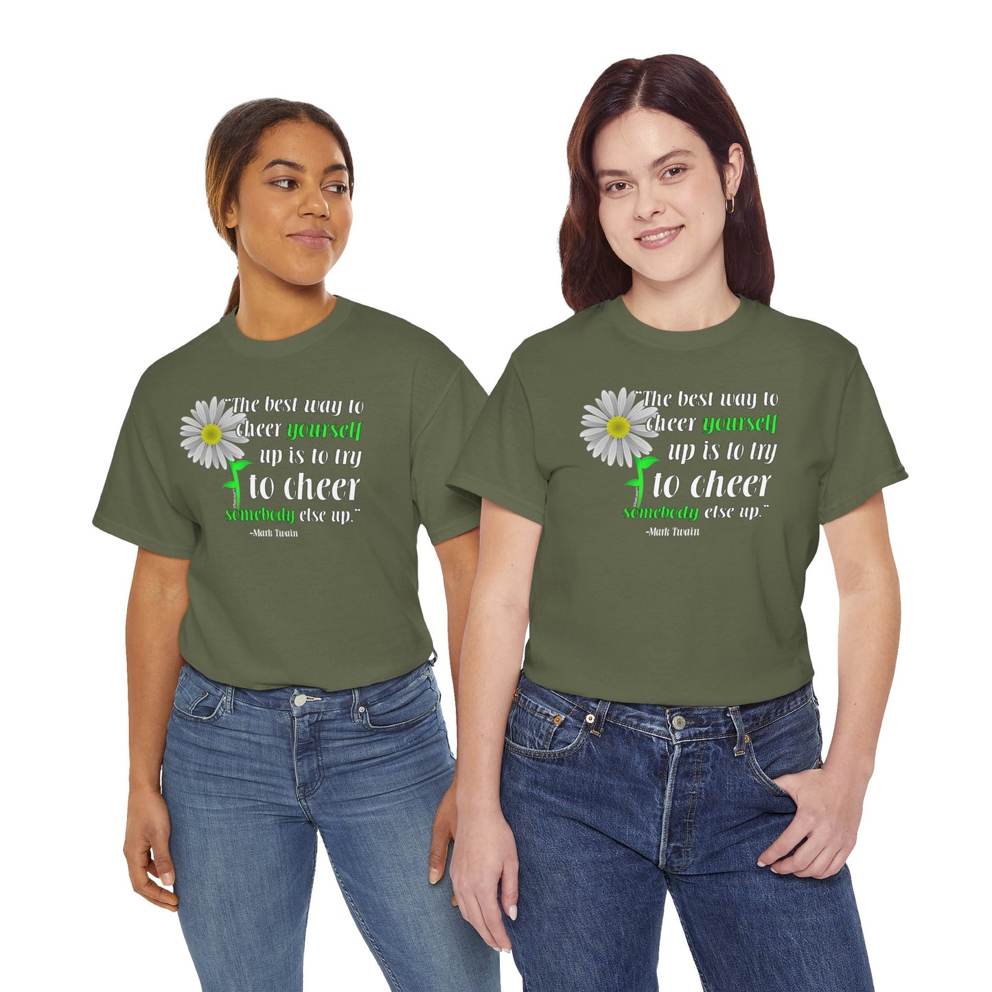 Cheer Yourself Up Mark Twain Adult Unisex T-Shirt by TOOLOUD