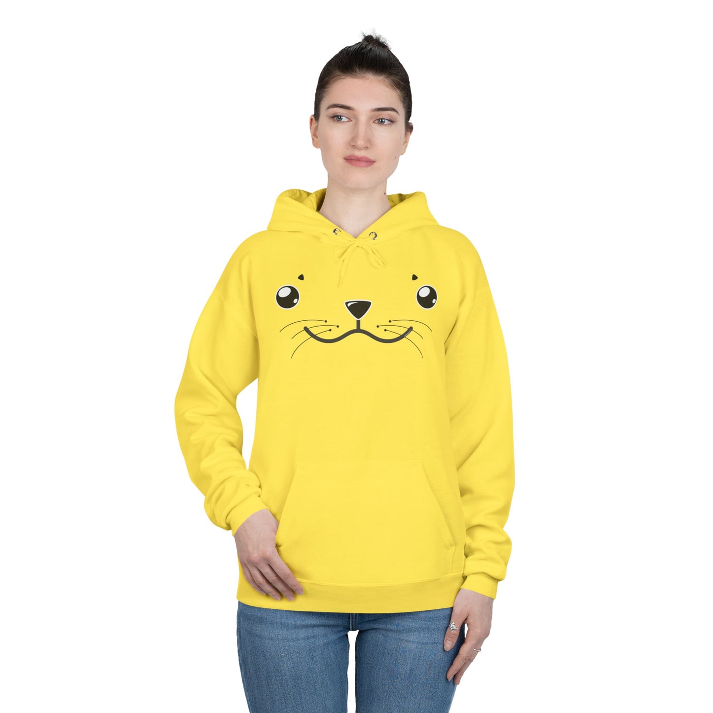 Kyu-T Face - Sealie the Cute Seal Unisex Hoodie Sweatshirt by TOOLOUD