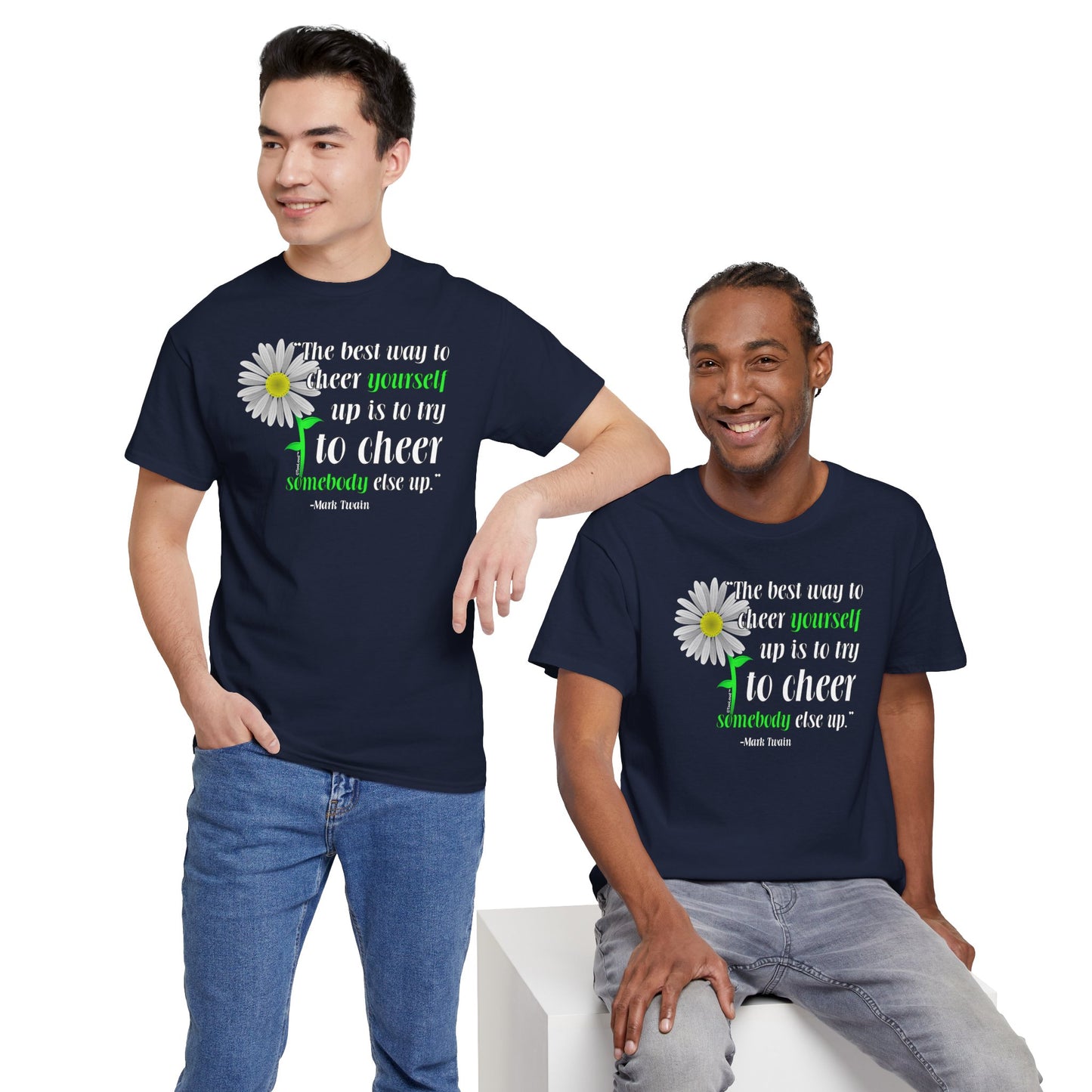 Cheer Yourself Up Mark Twain Adult Unisex T-Shirt by TOOLOUD