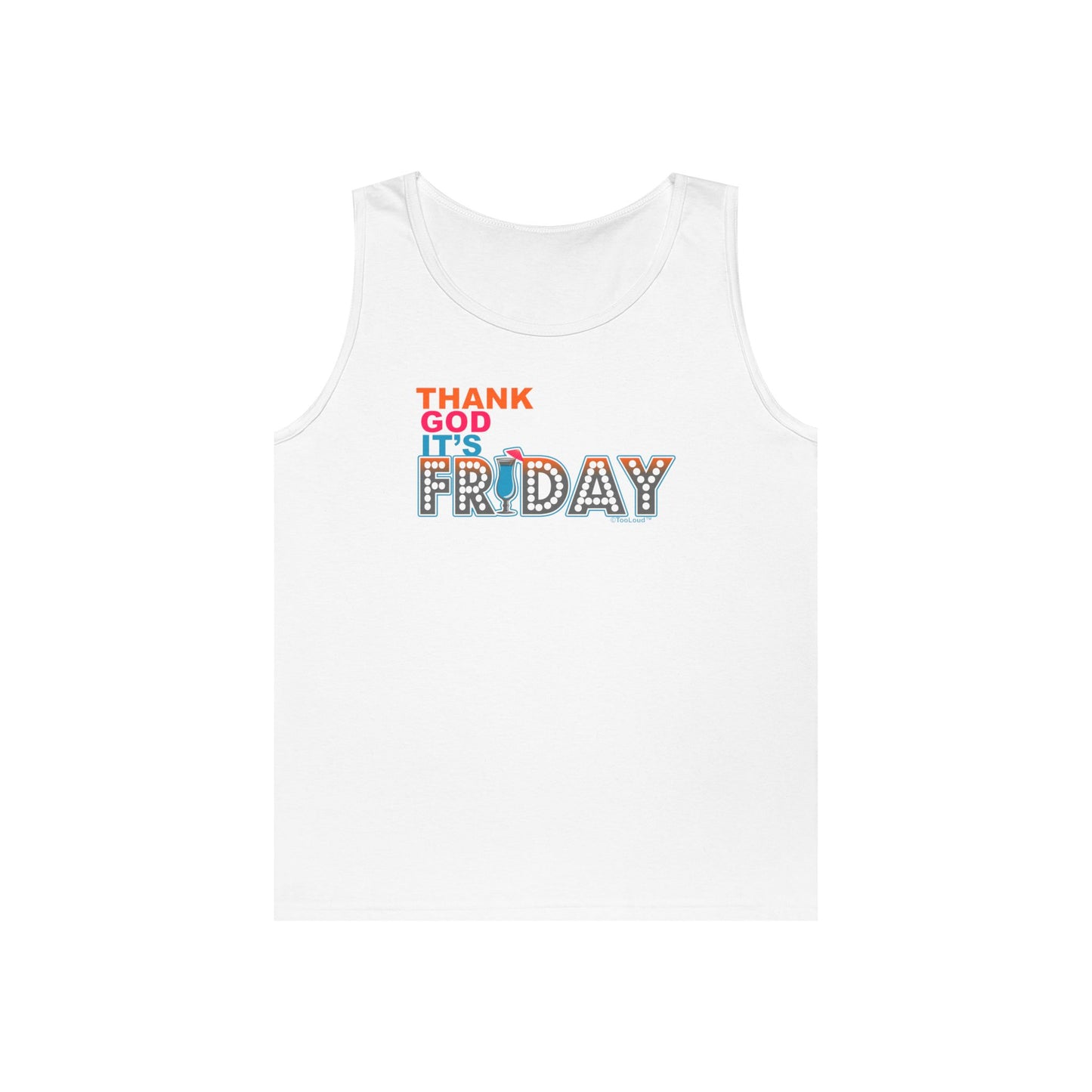 Thank God It's Friday Mixed Drink Loose Tank Top by TOOLOUD