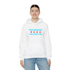 TOOLOUD Distressed Chicago Flag Design Unisex Hoodie Sweatshirt