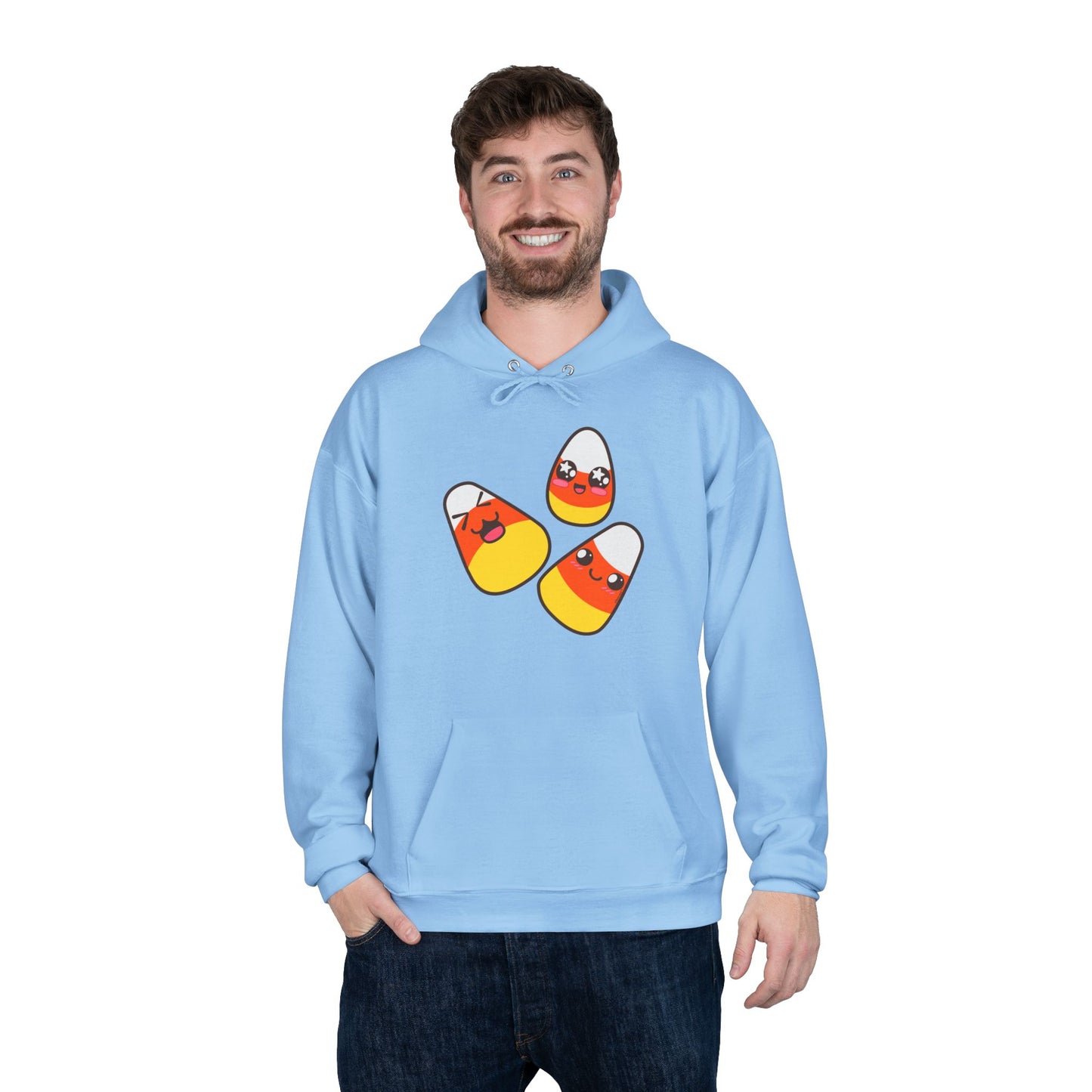 Cute Candy Corn Family Halloween Adult Hoodie Sweatshirt by TOOLOUD