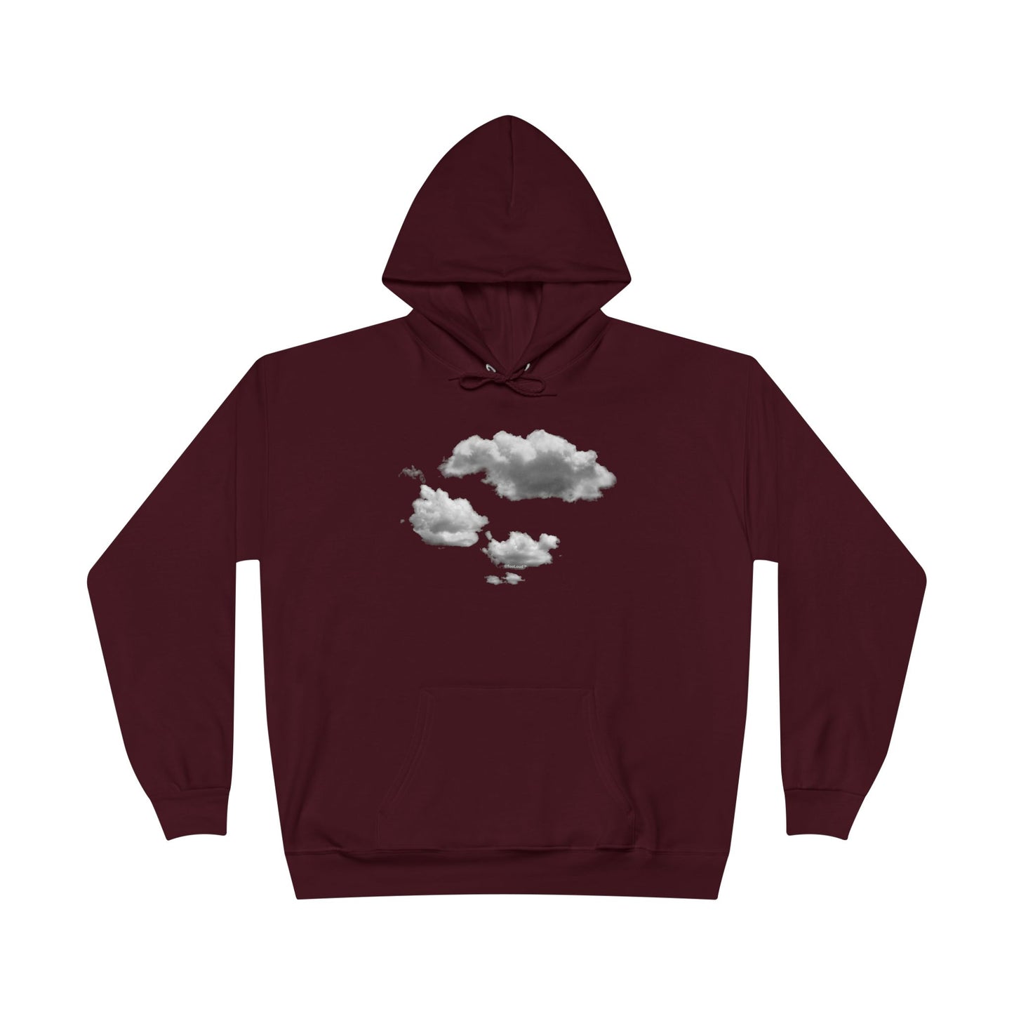 Inverted Puffy Clouds Dark Hoodie Sweatshirt by TOOLOUD