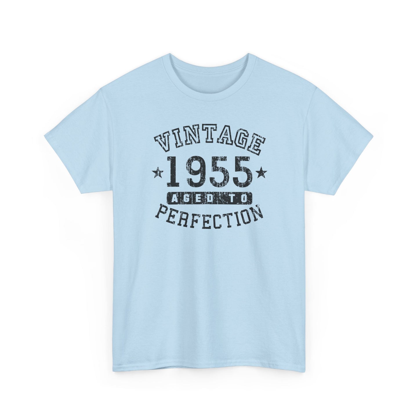 1955 - Adult Unisex Vintage Birth Year Aged to Perfection Birthday T-Shirt by TOOLOUD