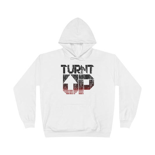 Turnt Up Distressed Unisex Hoodie Sweatshirt by TOOLOUD
