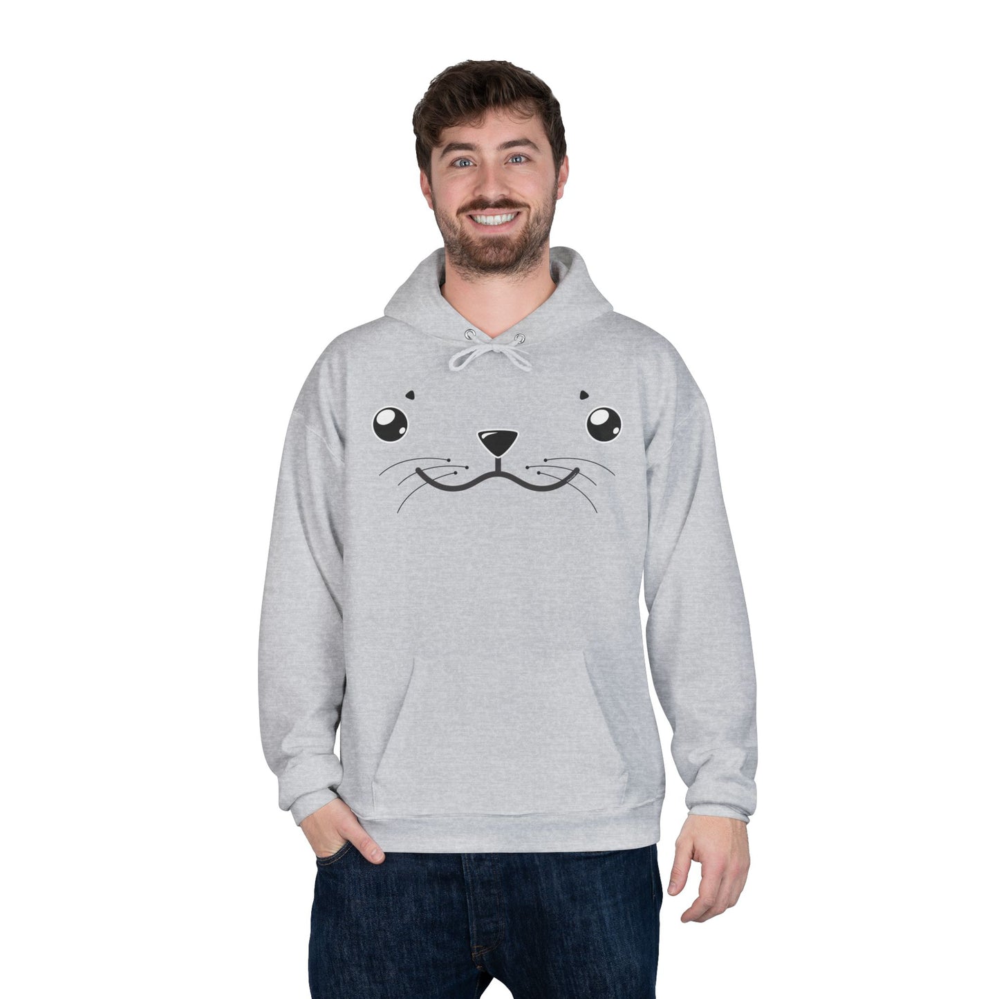 Kyu-T Face - Sealie the Cute Seal Unisex Hoodie Sweatshirt by TOOLOUD