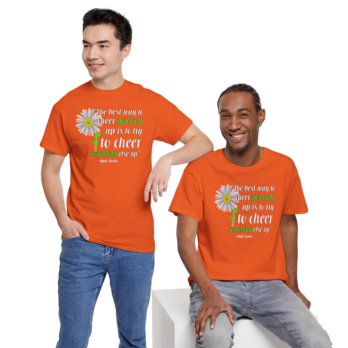 Cheer Yourself Up Mark Twain Adult Unisex T-Shirt by TOOLOUD