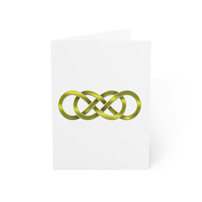 TOOLOUD Double Infinity Gold Symbol Fold Blank Greeting Cards Packs of (10, 30, and 50pcs)