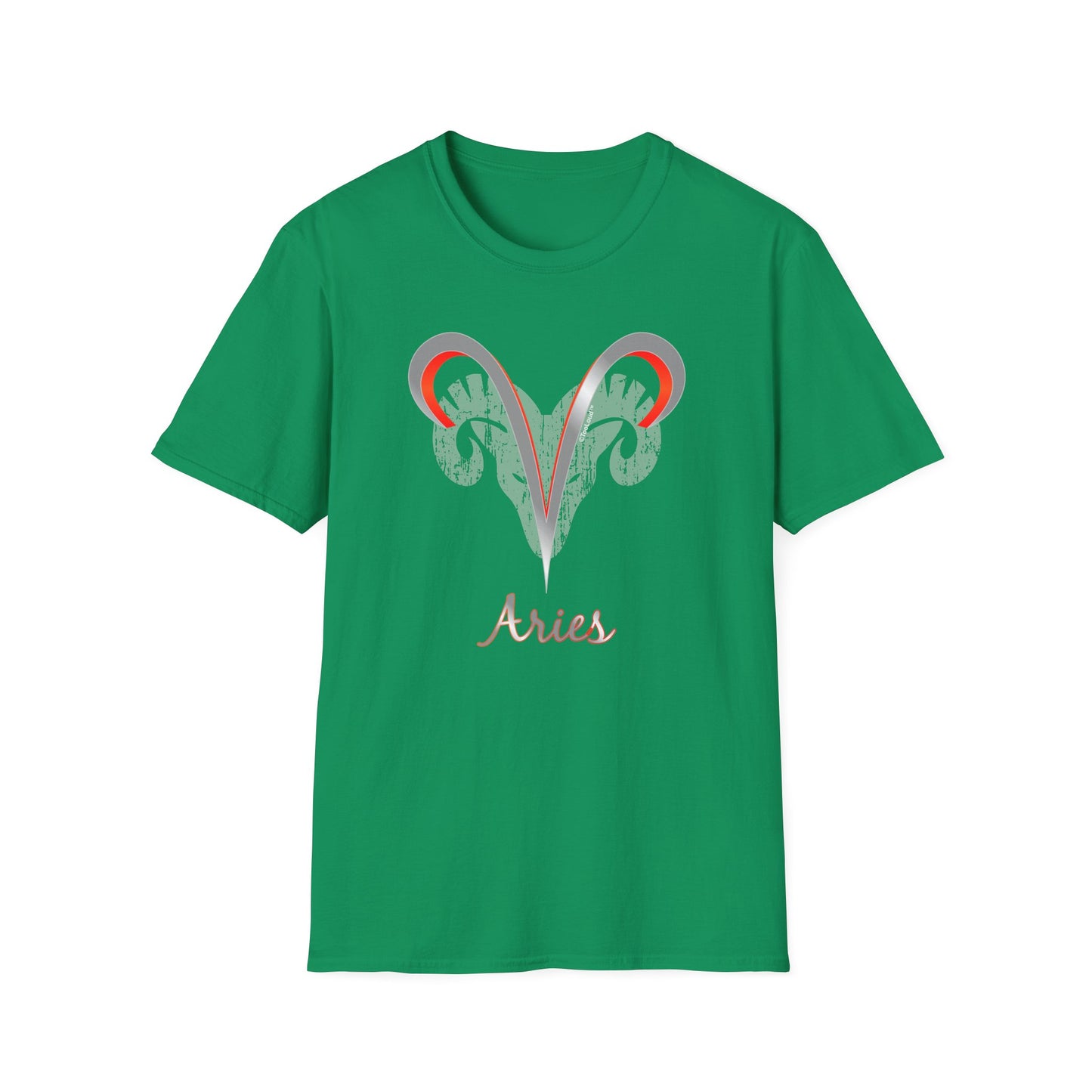 Aries Zodiac Symbol Adult Dark T-Shirt by TOOLOUD