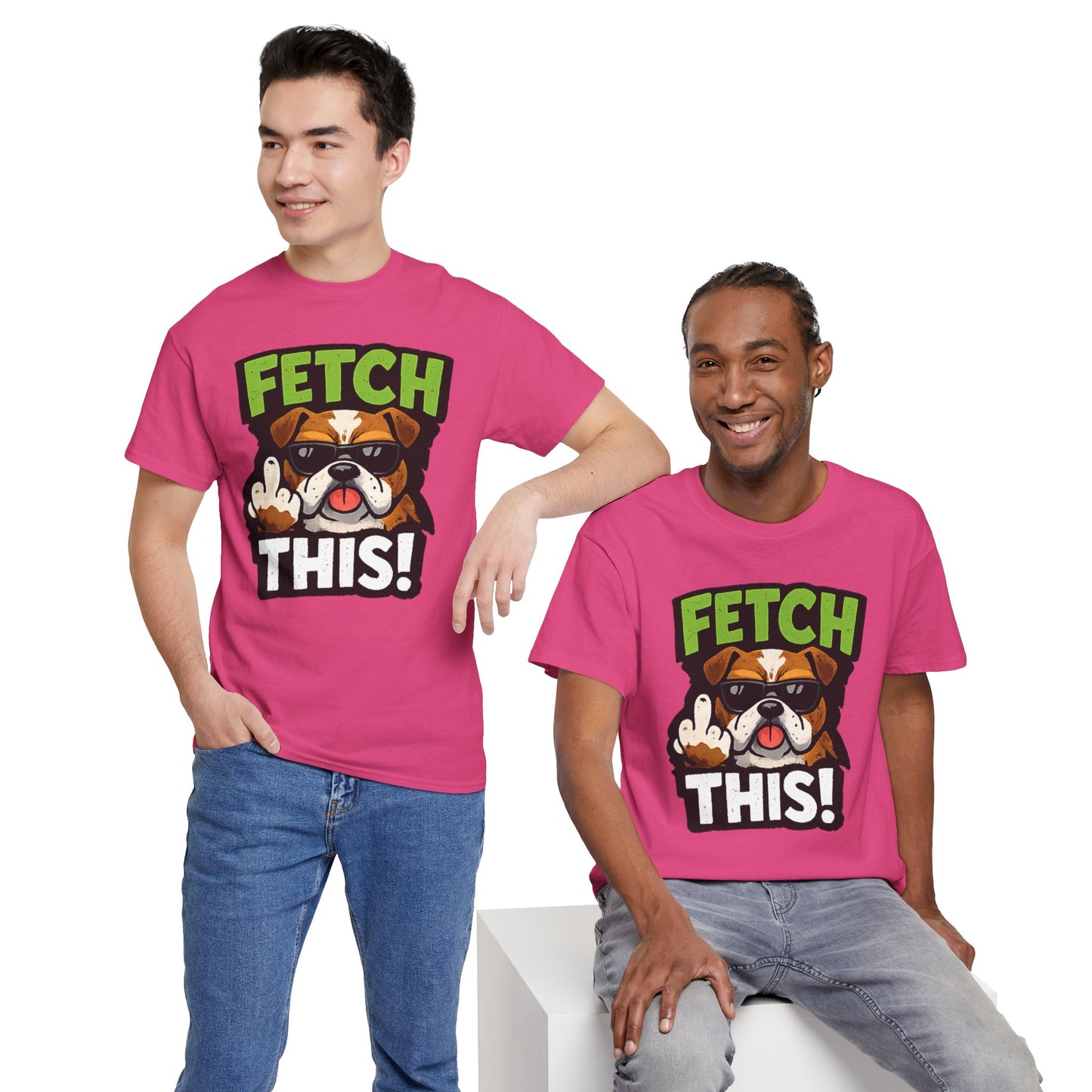 Fetch This! Middle Finger Adult Unisex T-Shirt by TOOLOUD