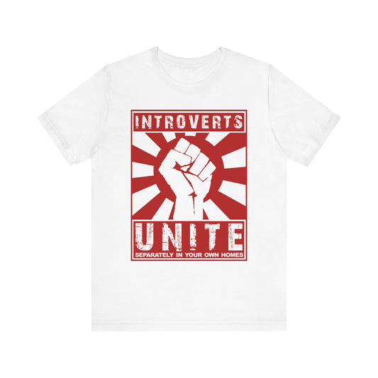 Introverts Unite Unisex Jersey Short Sleeve Tee Women Men