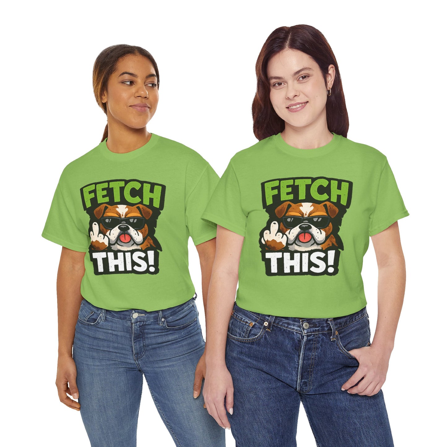 Fetch This! Middle Finger Adult Unisex T-Shirt by TOOLOUD