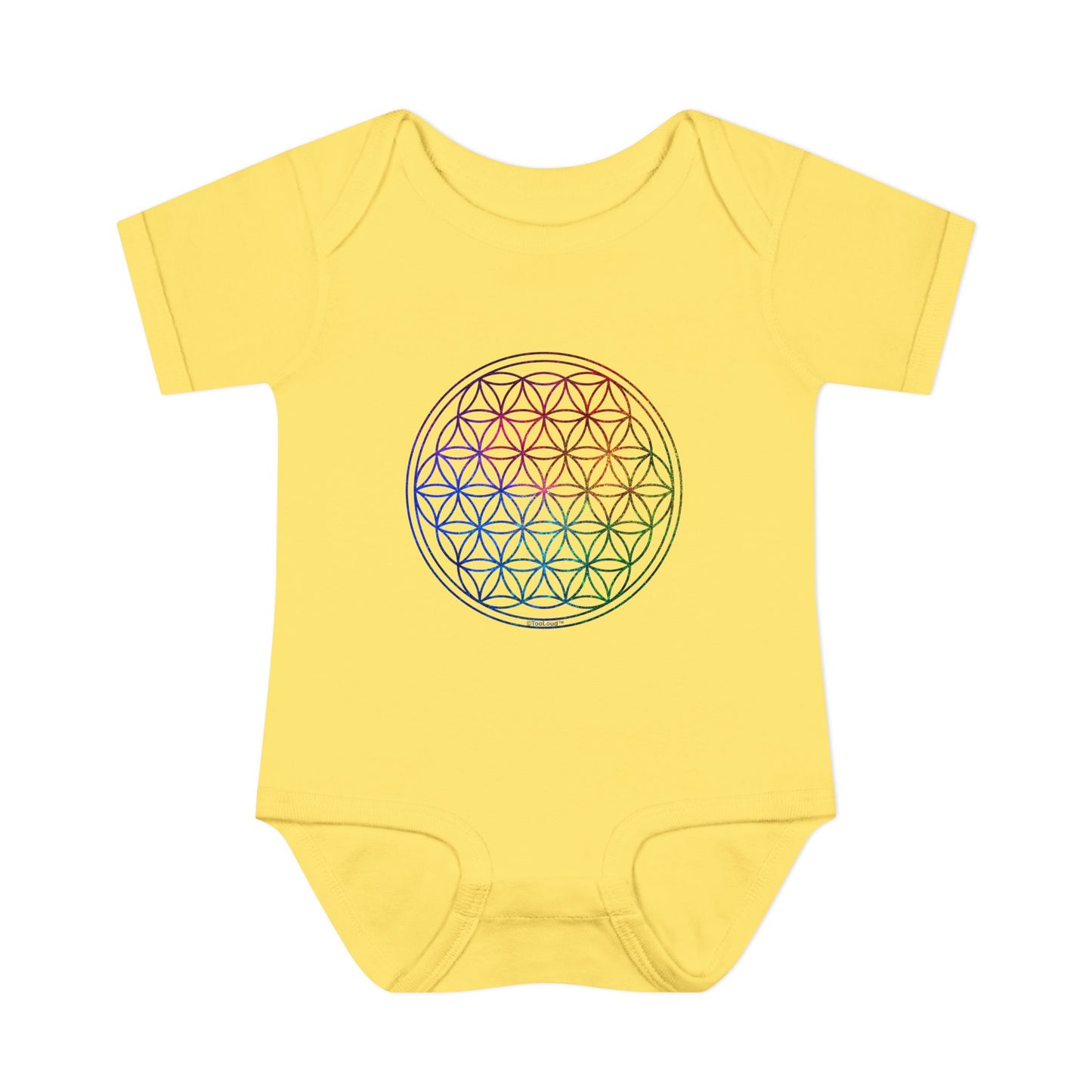 Flower of Life Circle Baby Romper Bodysuit by TOOLOUD