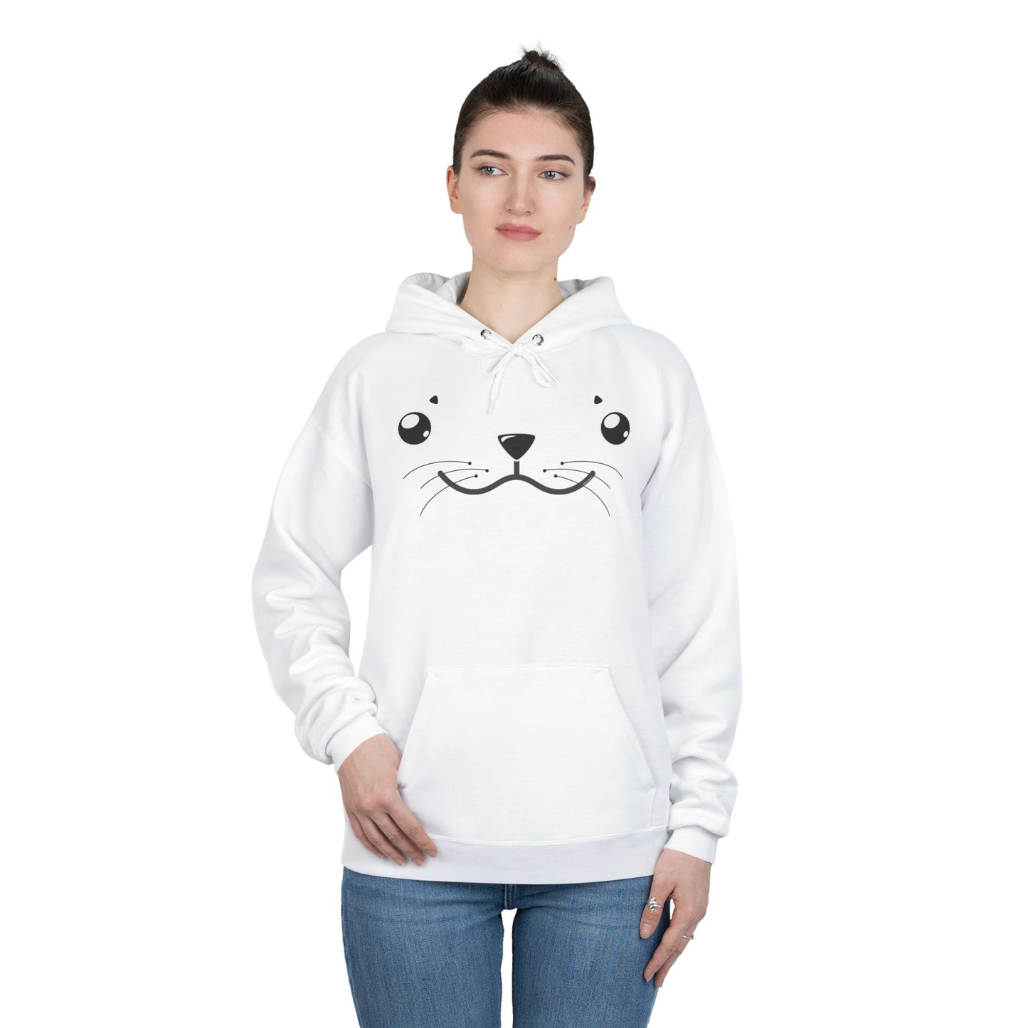 Kyu-T Face - Sealie the Cute Seal Unisex Hoodie Sweatshirt by TOOLOUD