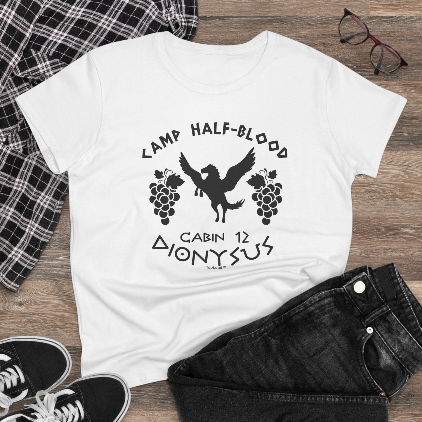 Camp Half Blood Cabin 12 Dionysus Womens T-Shirt by TOOLOUD