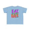 TOOLOUD Eat Sleep Rave Repeat Color Toddler T-Shirt