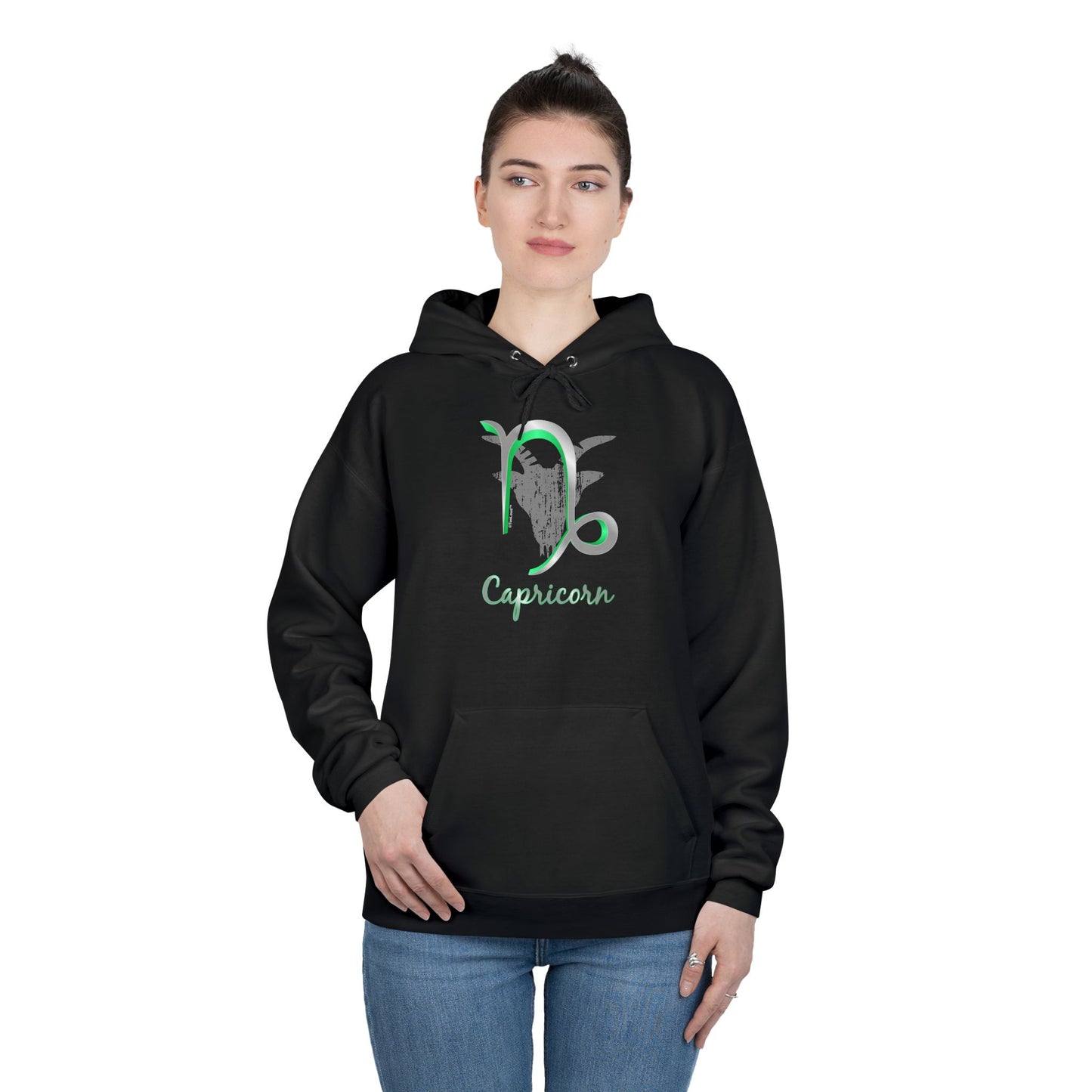 Capricorn Symbol Dark Pullover Hoodie Sweatshirt by TOOLOUD™
