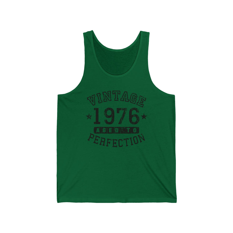 TooLoud 1976 Vintage Birth Year Tank Top | Retro Style Unisex Jersey Sleeveless Shirt