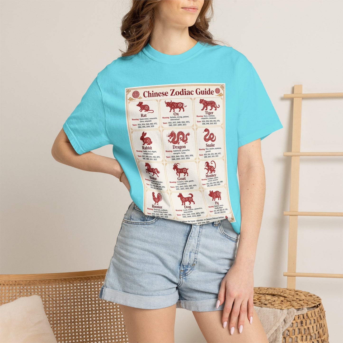 Chinese Zodiac Guide Design #1 Unisex T-Shirt by TOOLOUD