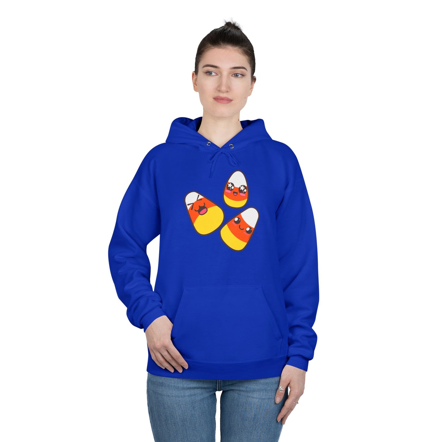 Cute Candy Corn Family Halloween Adult Hoodie Sweatshirt by TOOLOUD