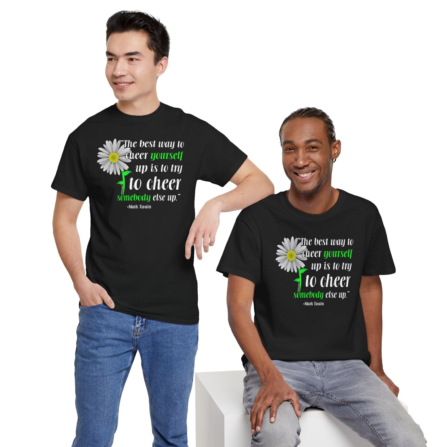 Cheer Yourself Up Mark Twain Adult Unisex T-Shirt by TOOLOUD