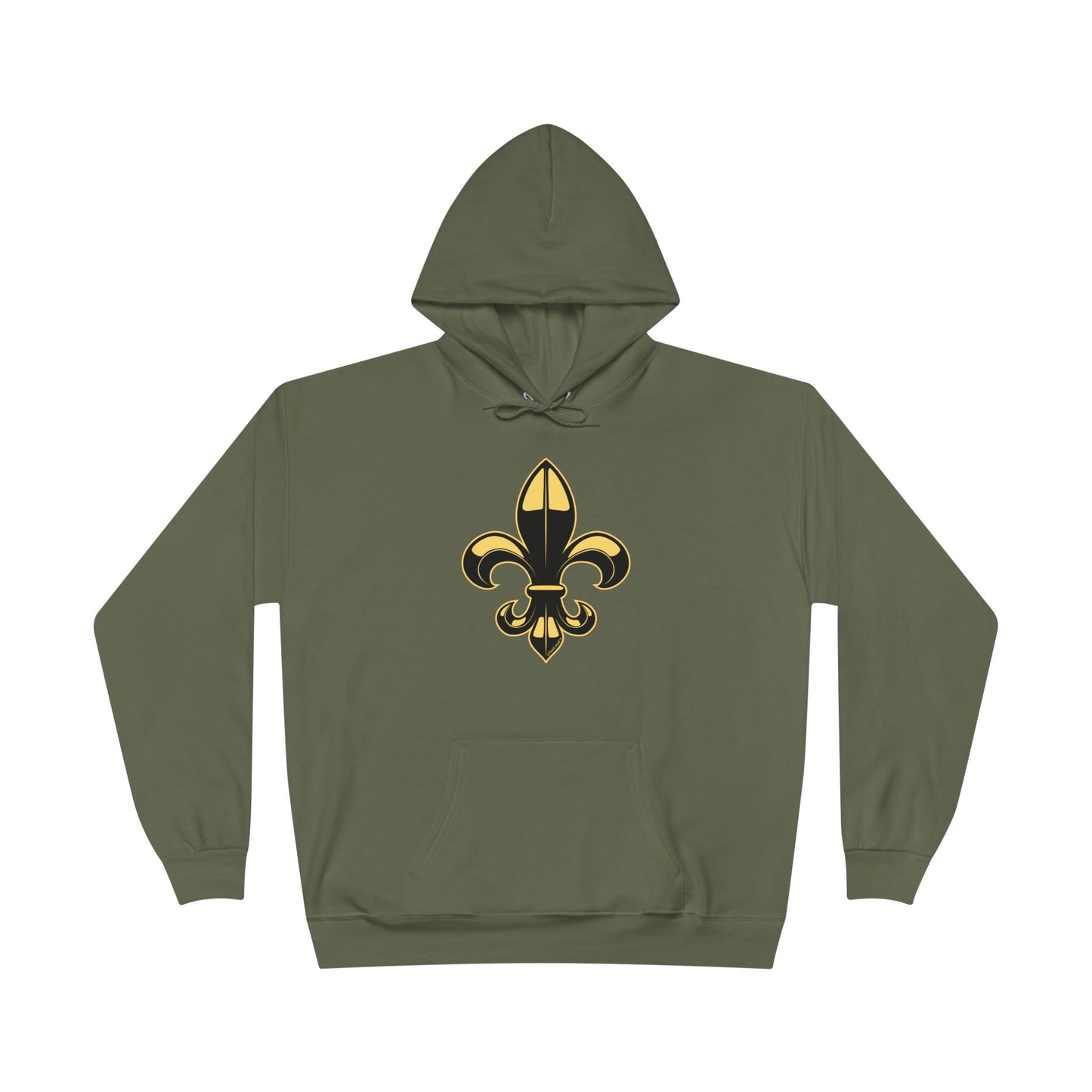 Golden Fleur de Lis Dark Hoodie Sweatshirt by TOOLOUD