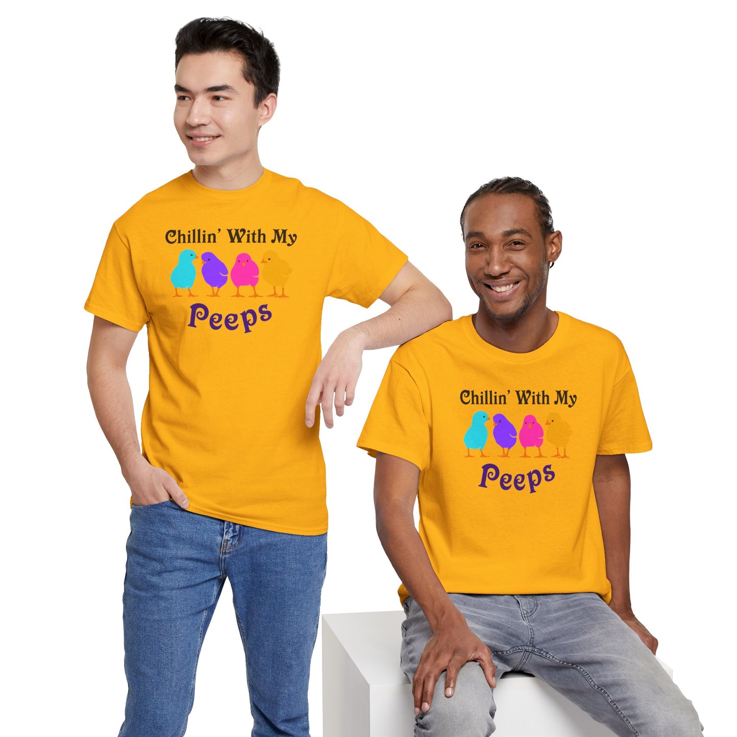 Chillin with My Peeps Easter Unisex T-Shirt by TOOLOUD