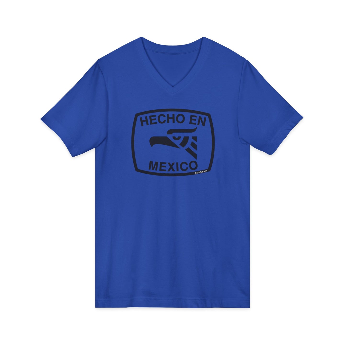 Hecho en México Eagle Symbol with Text Adult V-Neck T-Shirt by TOOLOUD