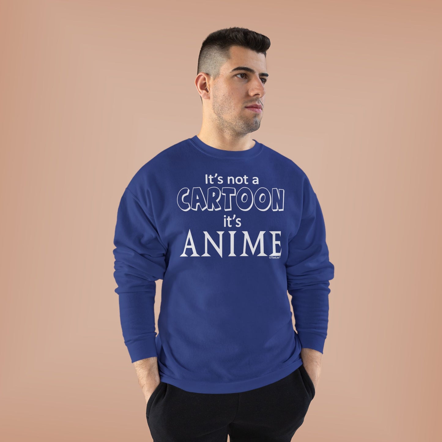 Not A Cartoon Text Adult Dark Sweatshirt by TOOLOUD