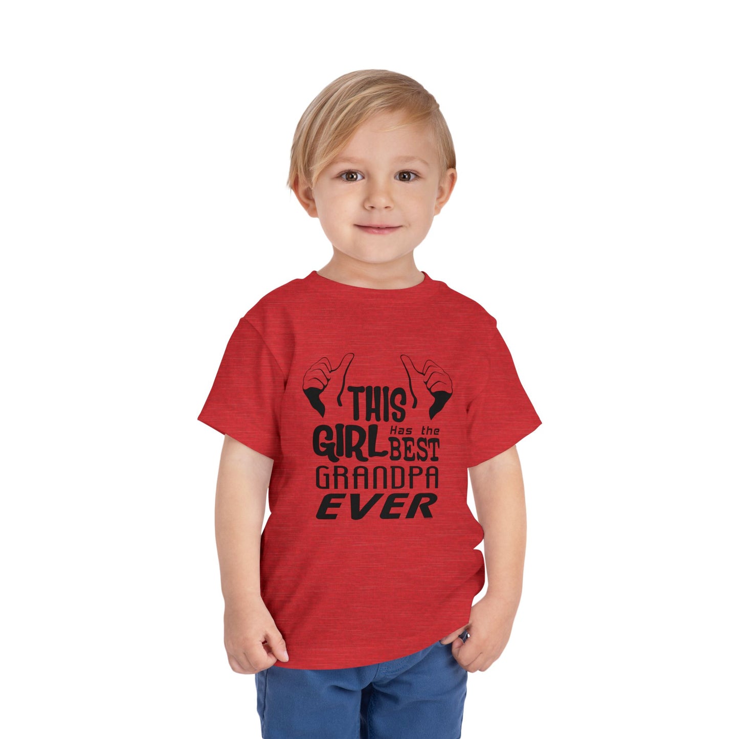 This Girl Has The Best Grandpa Ever Toddler T-Shirt by TOOLOUD