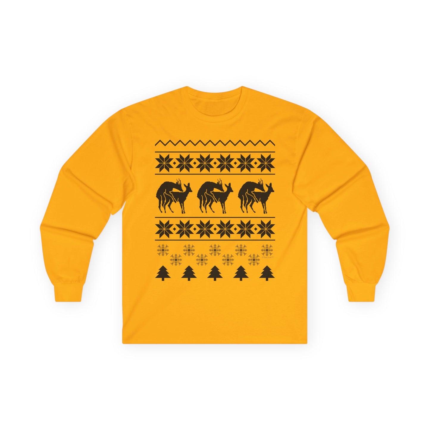 Humping Reindeer - Ugly Christmas Sweater Naughty Deer Adult Unisex Long Sleeve Shirt by TOOLOUD