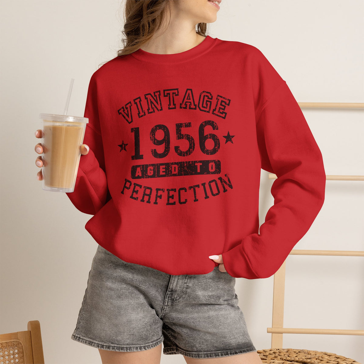 1956 – Vintage Birth Year Adult Sweatshirt by TOOLOUD