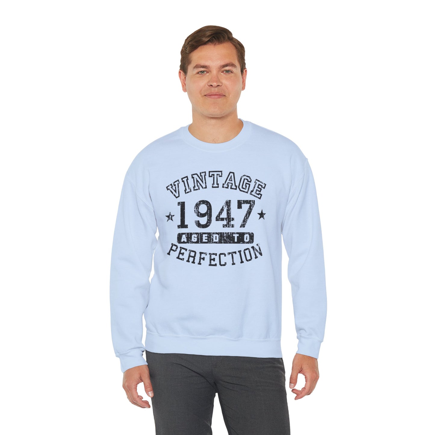 1947 - Vintage Birth Year Sweatshirt Adults Unisex by TOOLOUD