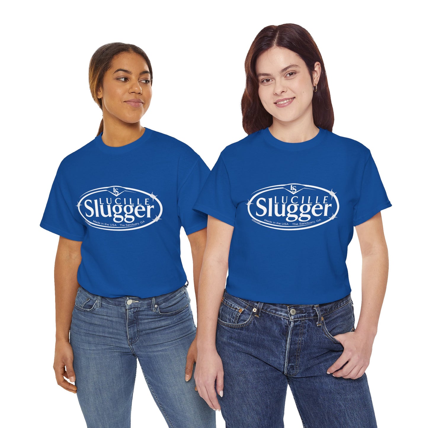 Lucille Slugger Logo Adult Dark T-Shirt by TOOLOUD