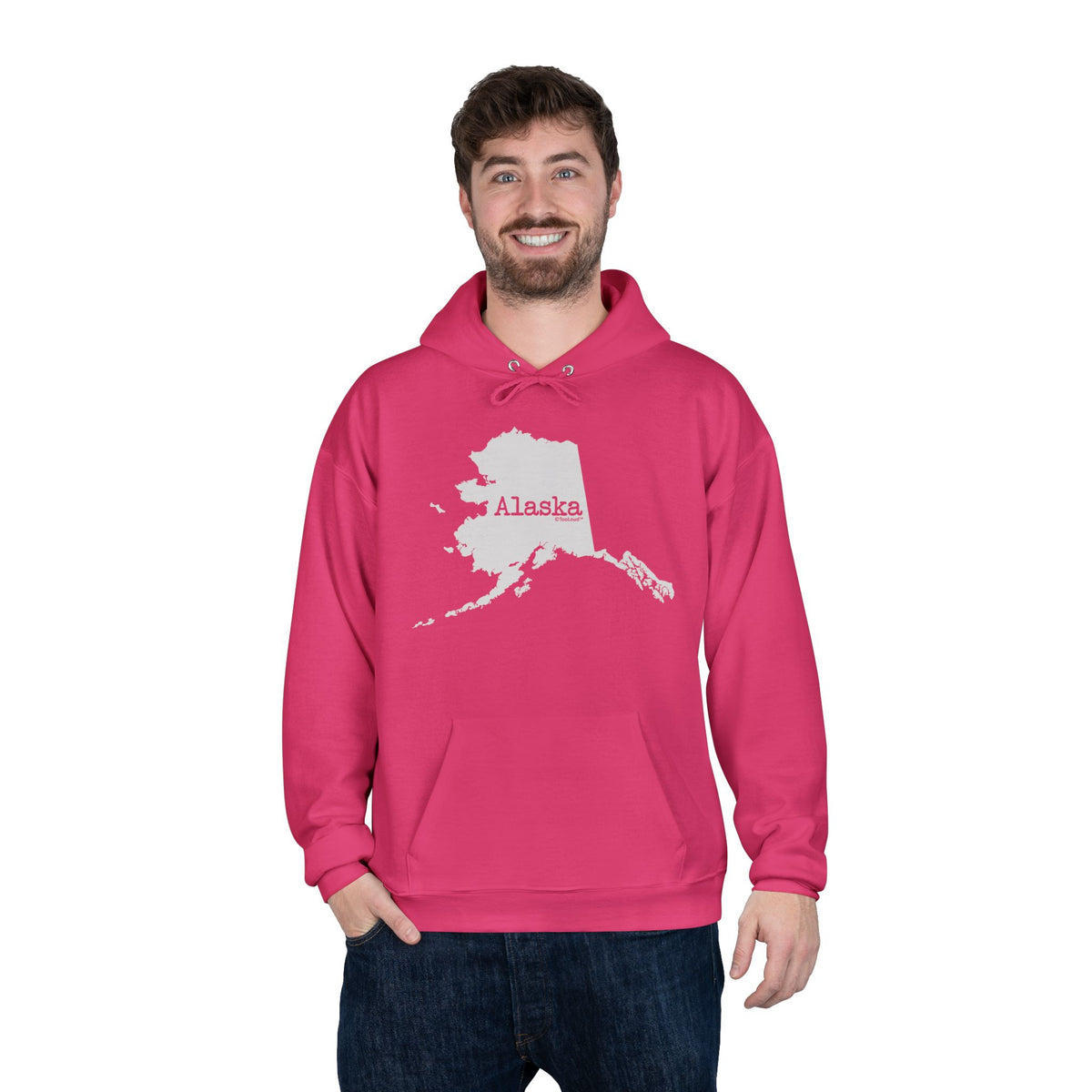 Alaska – United States Shape Dark Hoodie Sweatshirt by TOOLOUD