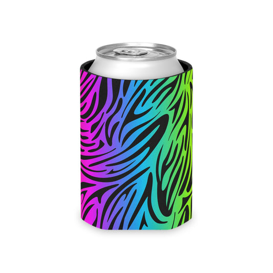 Rainbow Zebra Print Can/Bottle Insulator Coolers – All Over Print by TOOLOUD (Single Piece)