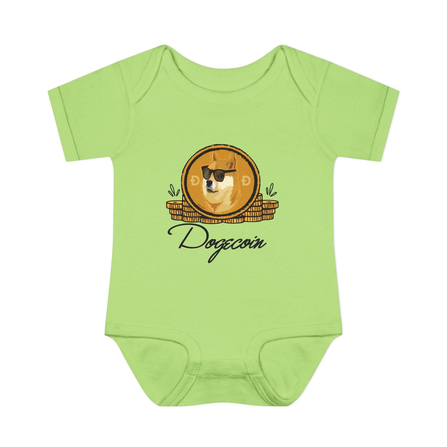 Doge Coins Baby Romper Bodysuit by TOOLOUD