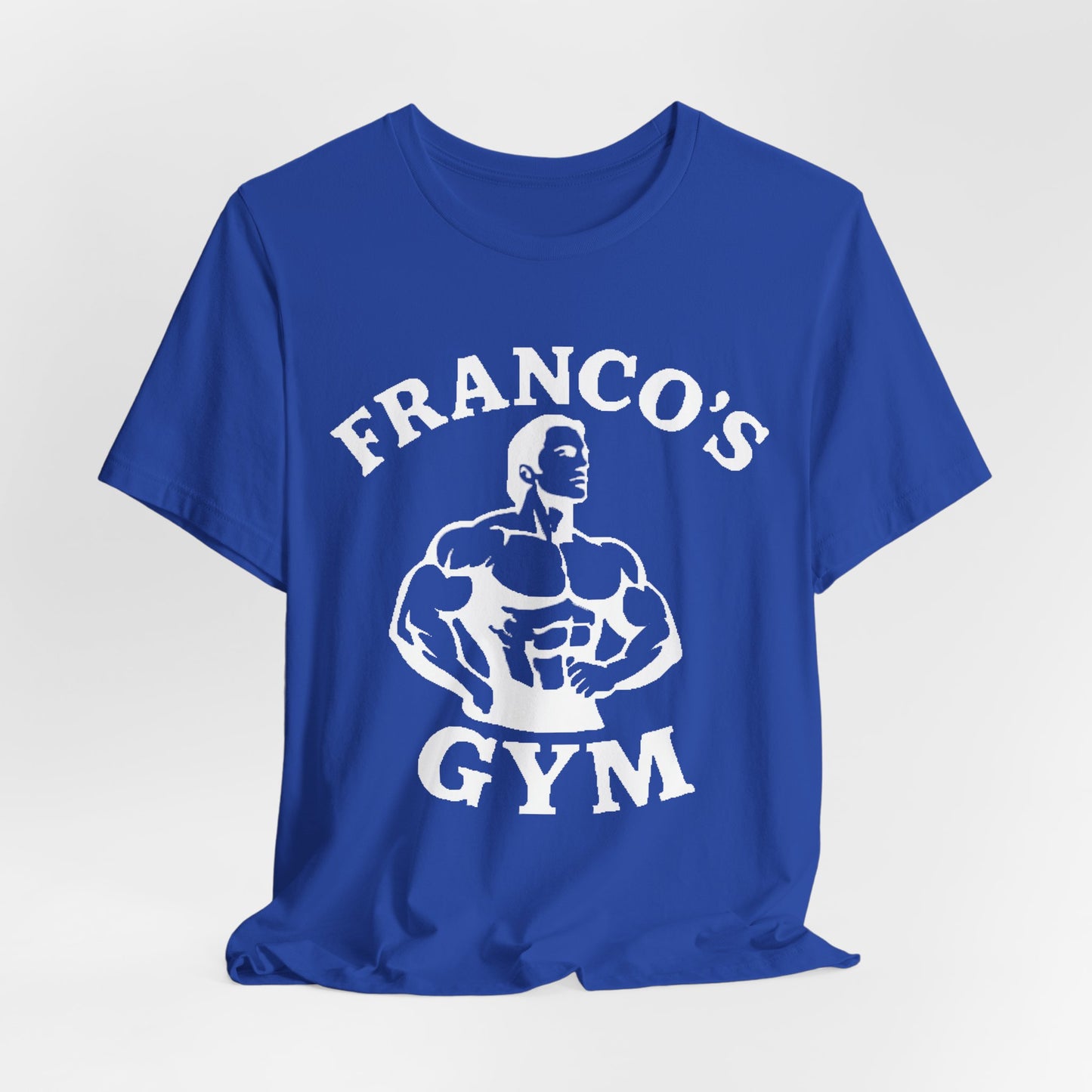 Franco’s Gym Retro Bodybuilder T-Shirt – Vintage 80s Fitness Style