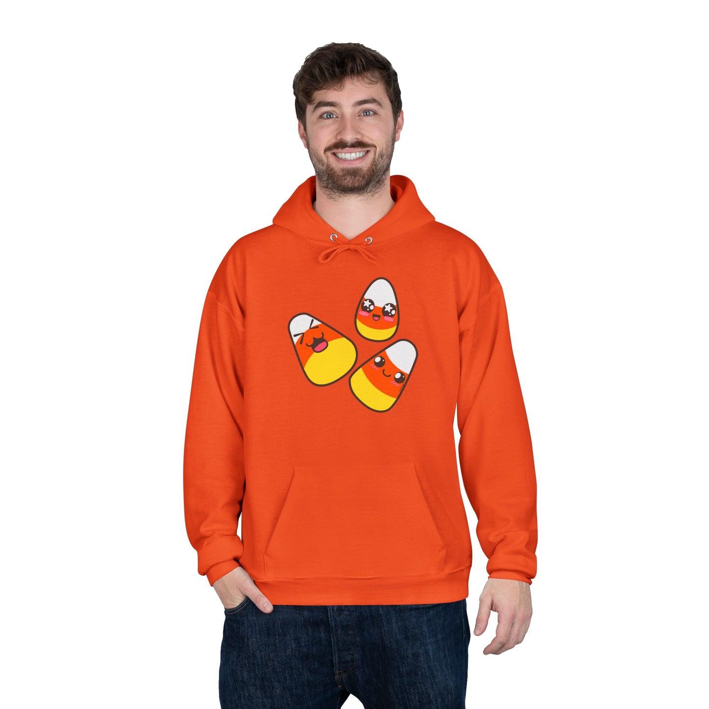 Cute Candy Corn Family Halloween Adult Hoodie Sweatshirt by TOOLOUD