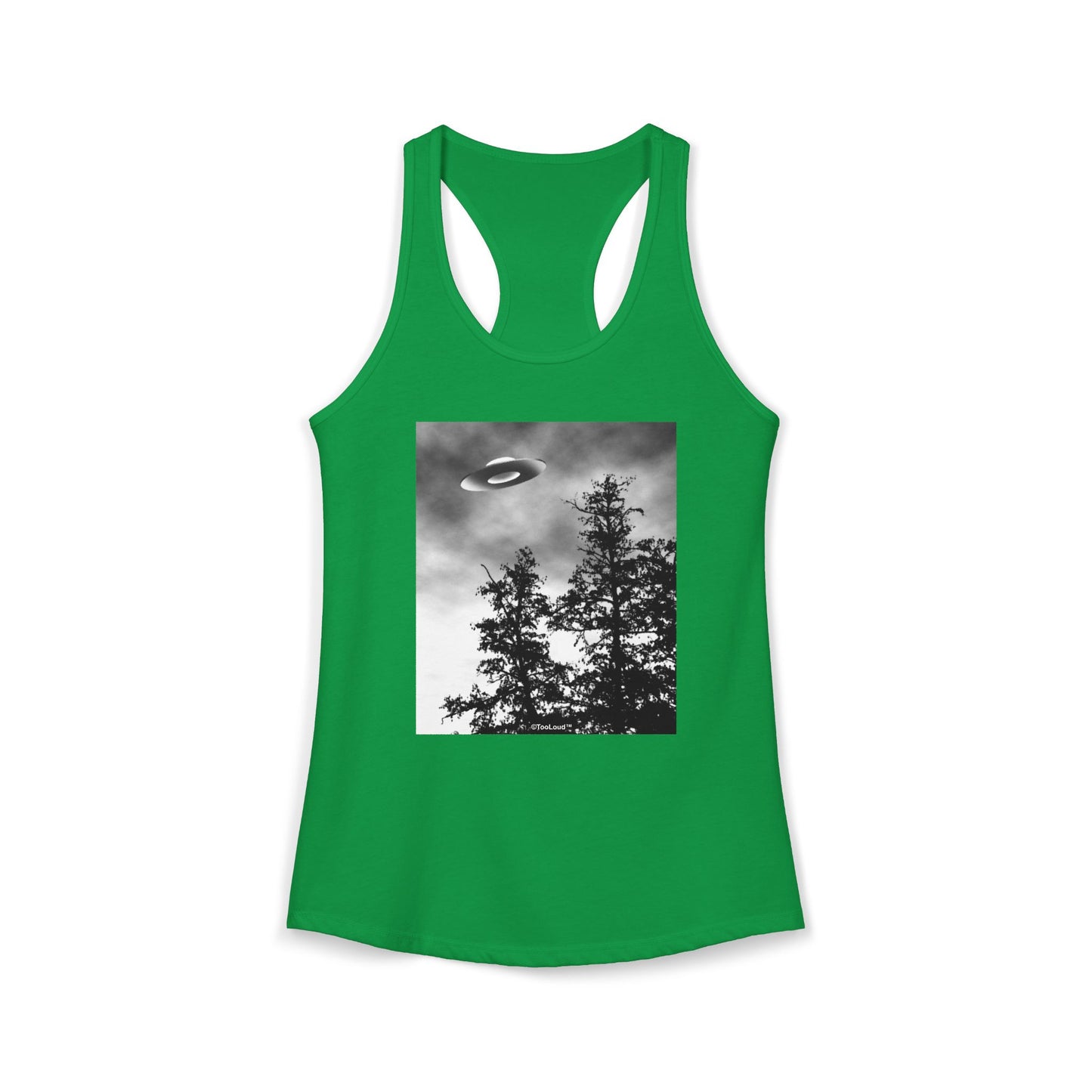 UFO Sighting – Extraterrestrial Women’s Racerback Tank Top by TOOLOUD