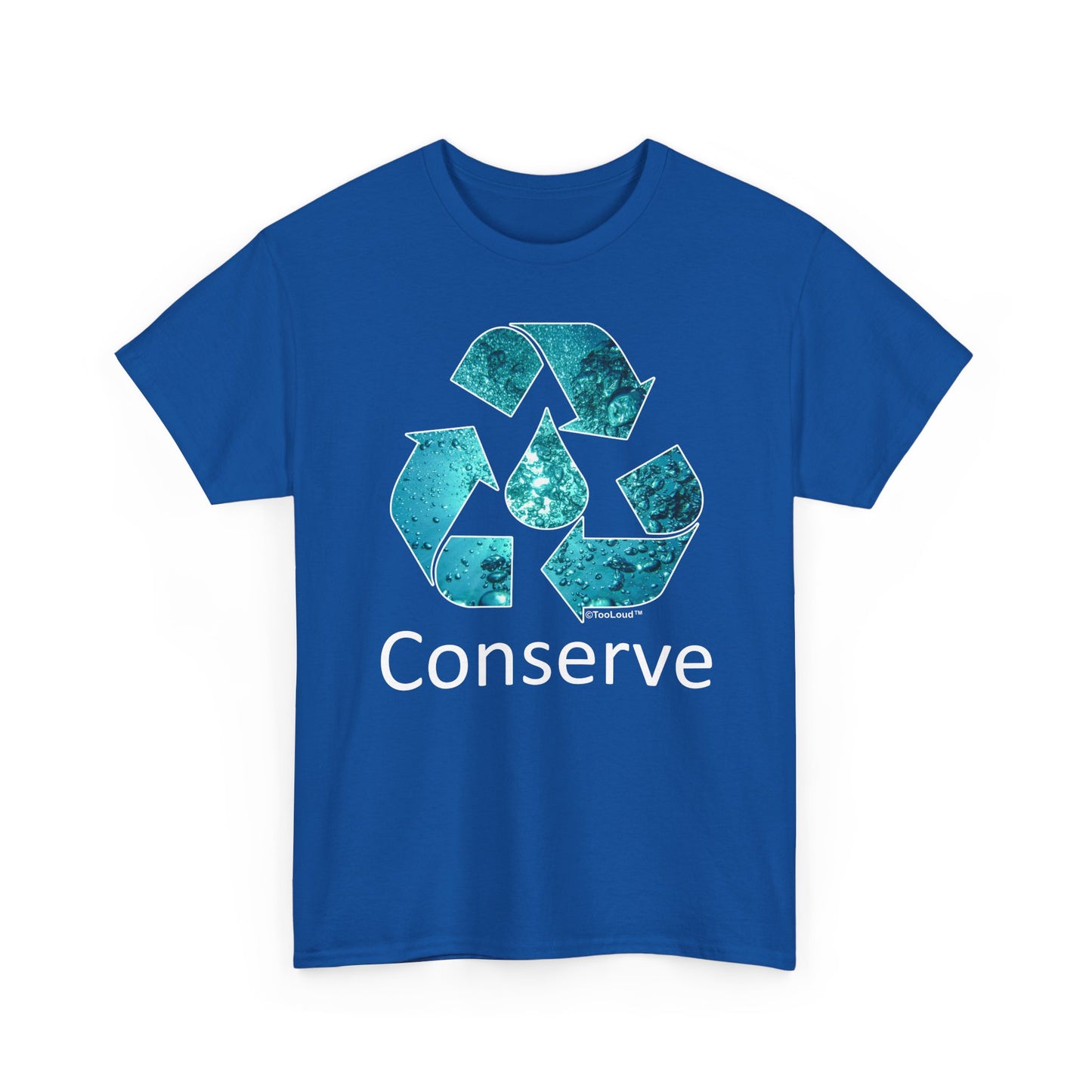 Water Conservation Text Adult Dark T-Shirt by TOOLOUD
