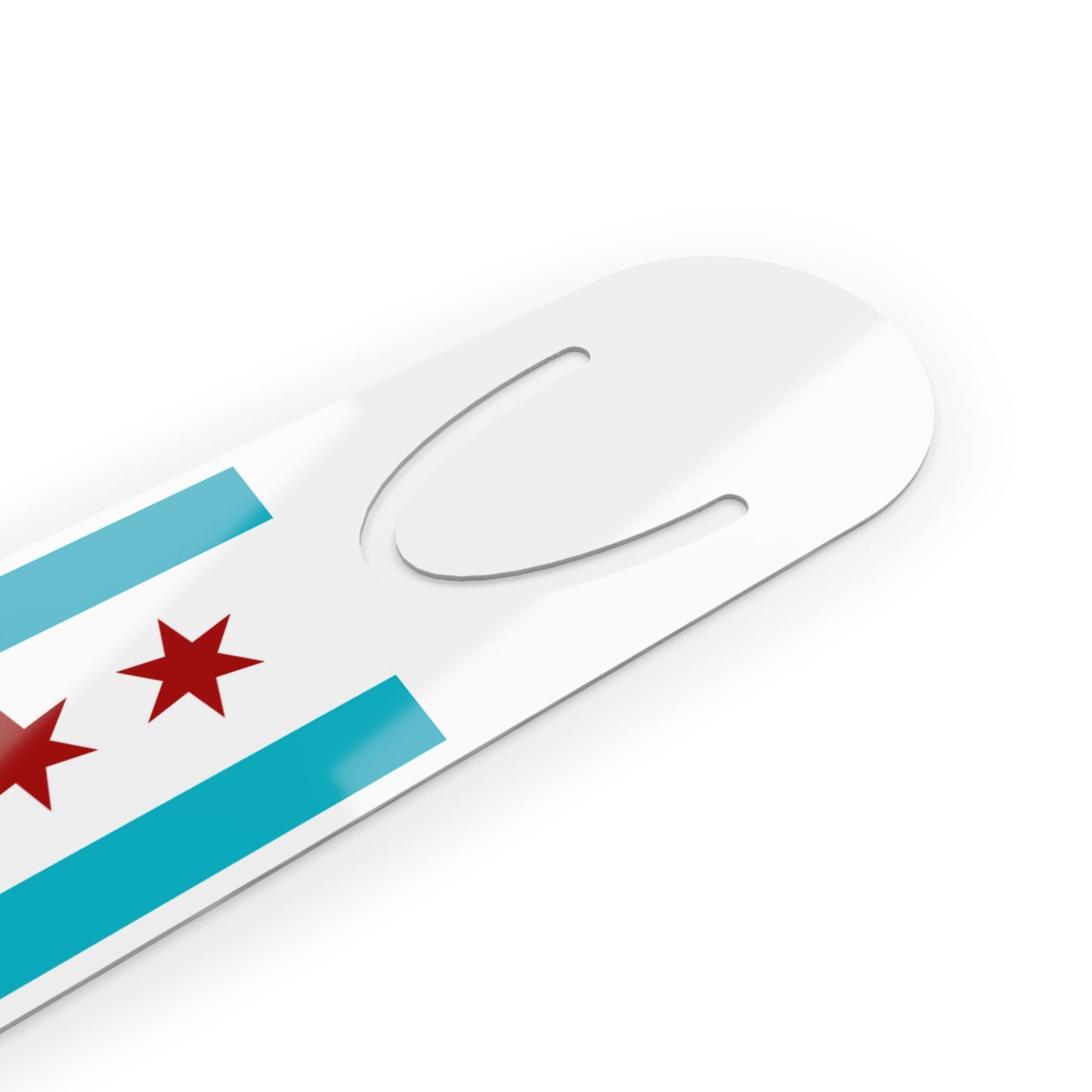 Chicago Flag AOP Aluminum Paper Clip Bookmark By TOOLOUD