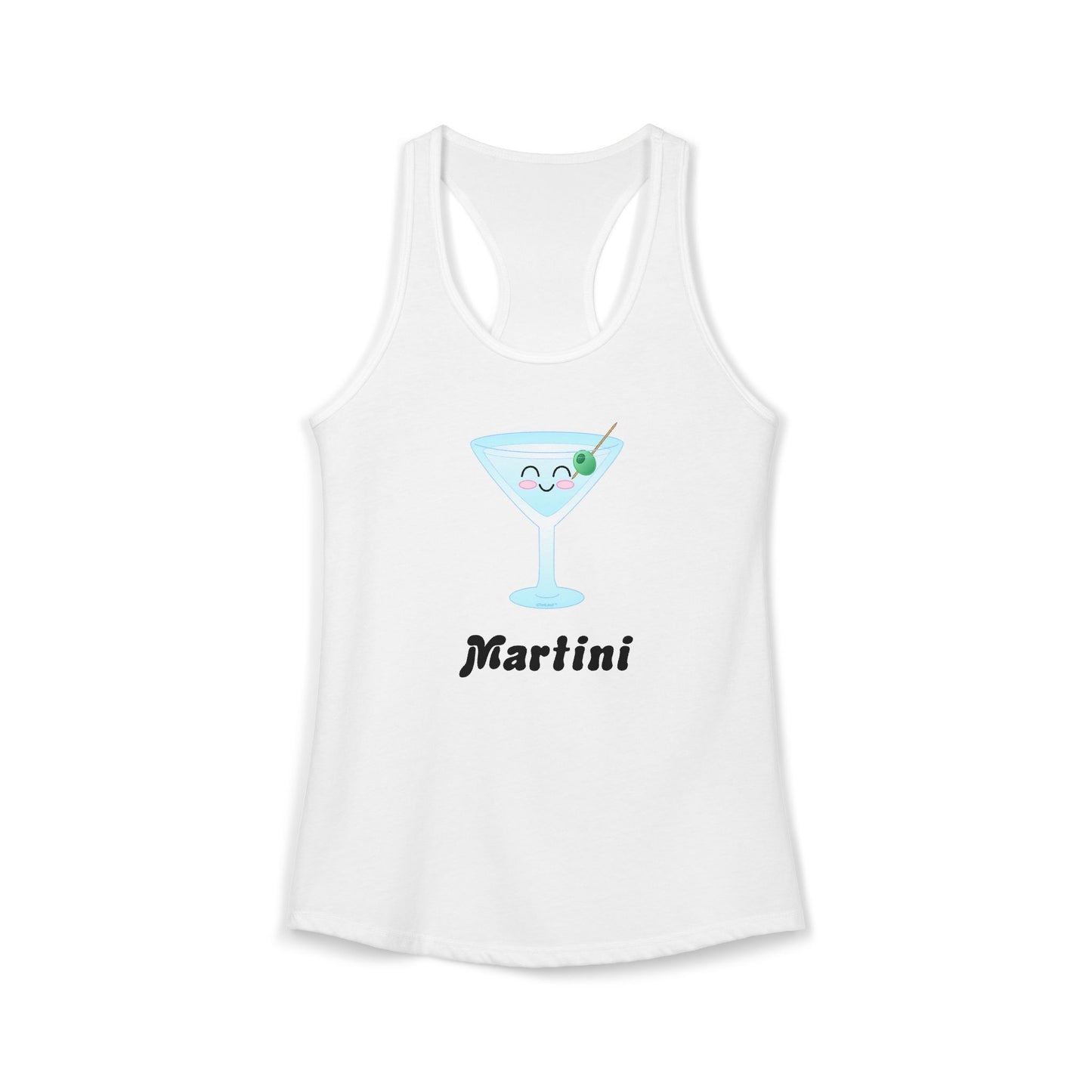Cute Martini Text Women’s Racerback Tank Top by TOOLOUD
